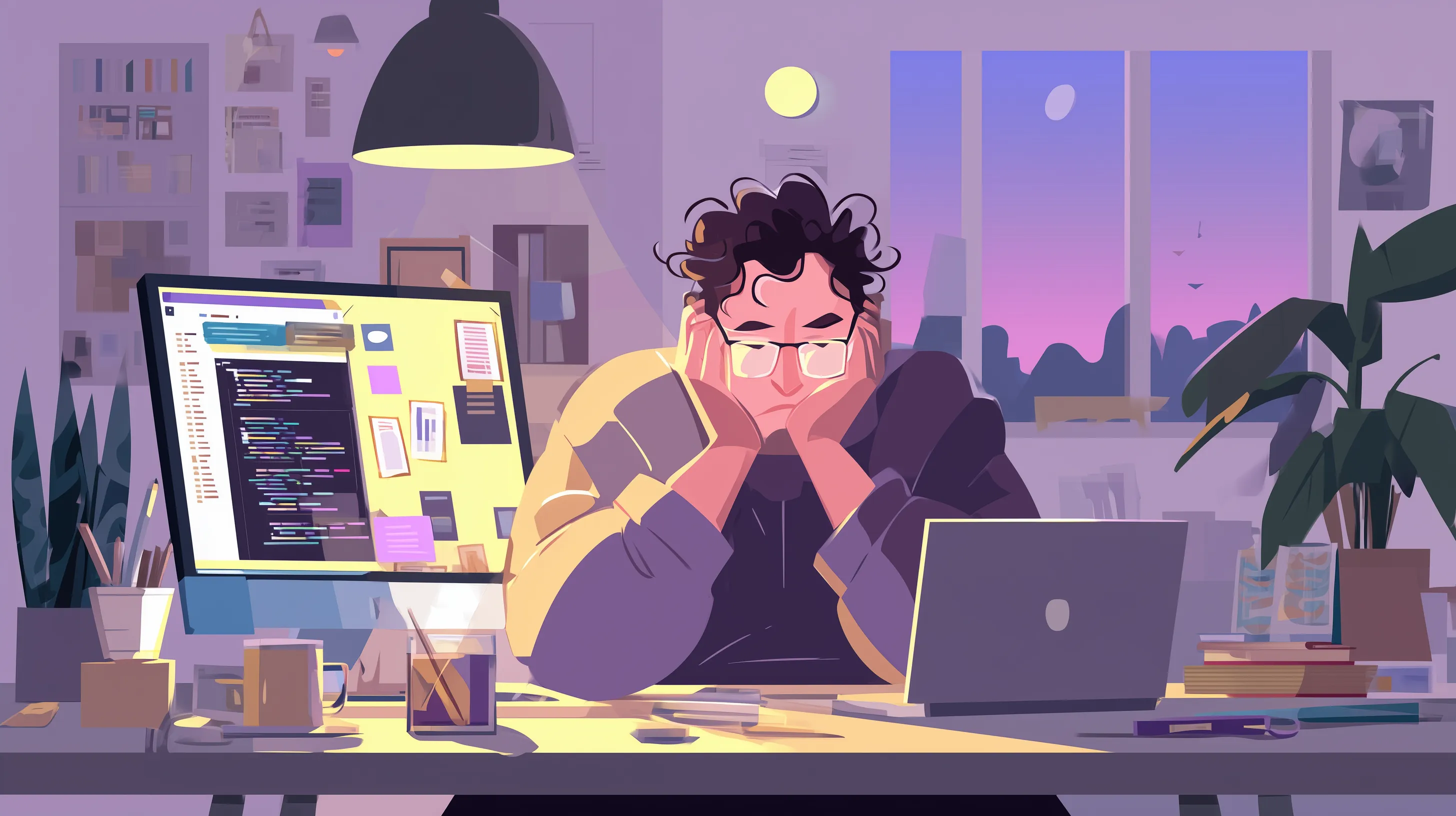 3D illustration of business owner discovering disappeared developer showing cracked foundation metaphor representing website instability