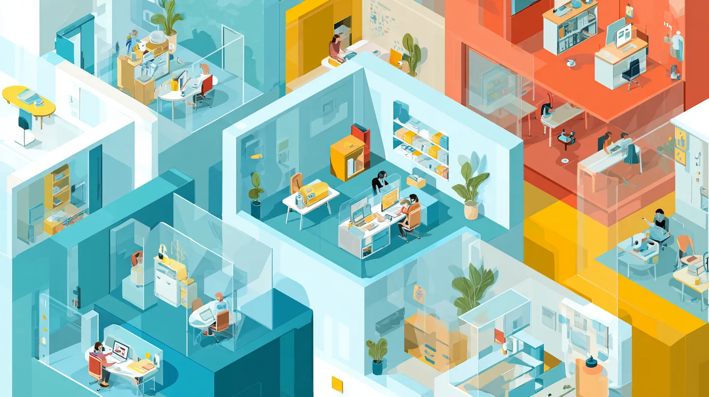 3D isometric illustration of website transformation showing rough legacy geometry gradually smoothing into clean modern architecture