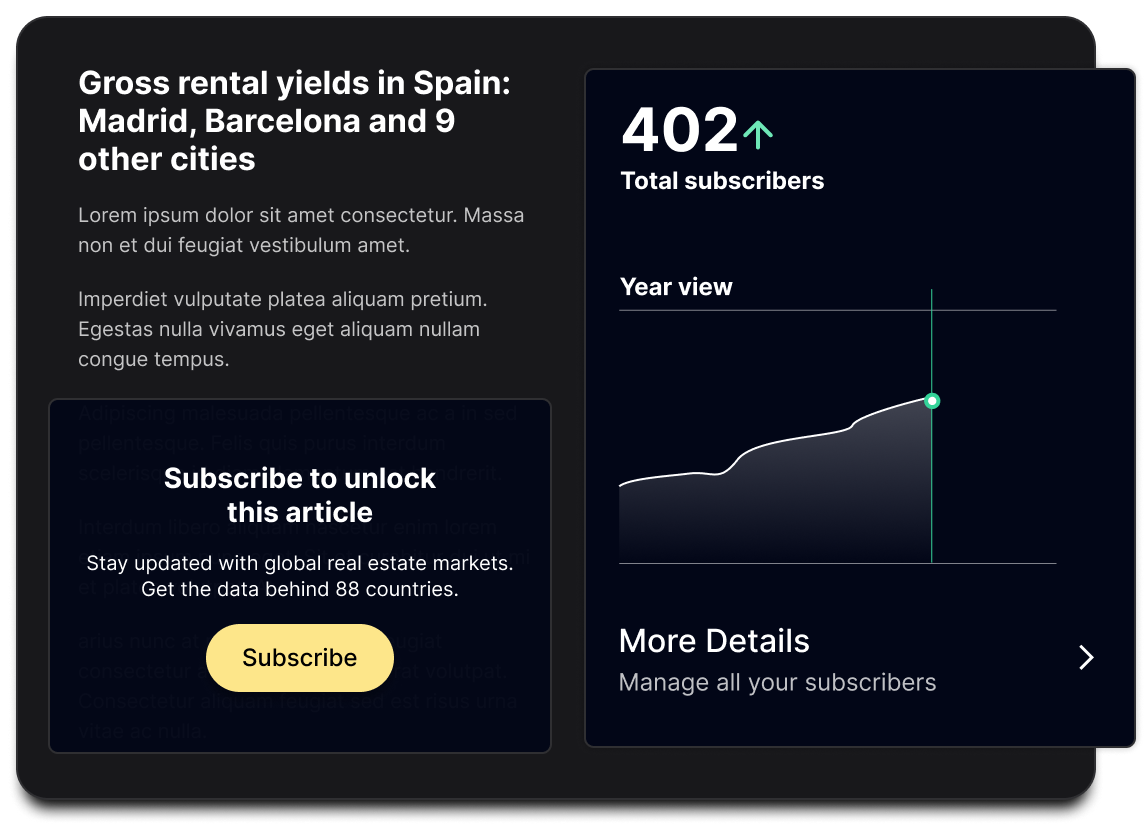 Paywall portfolio custom graphic